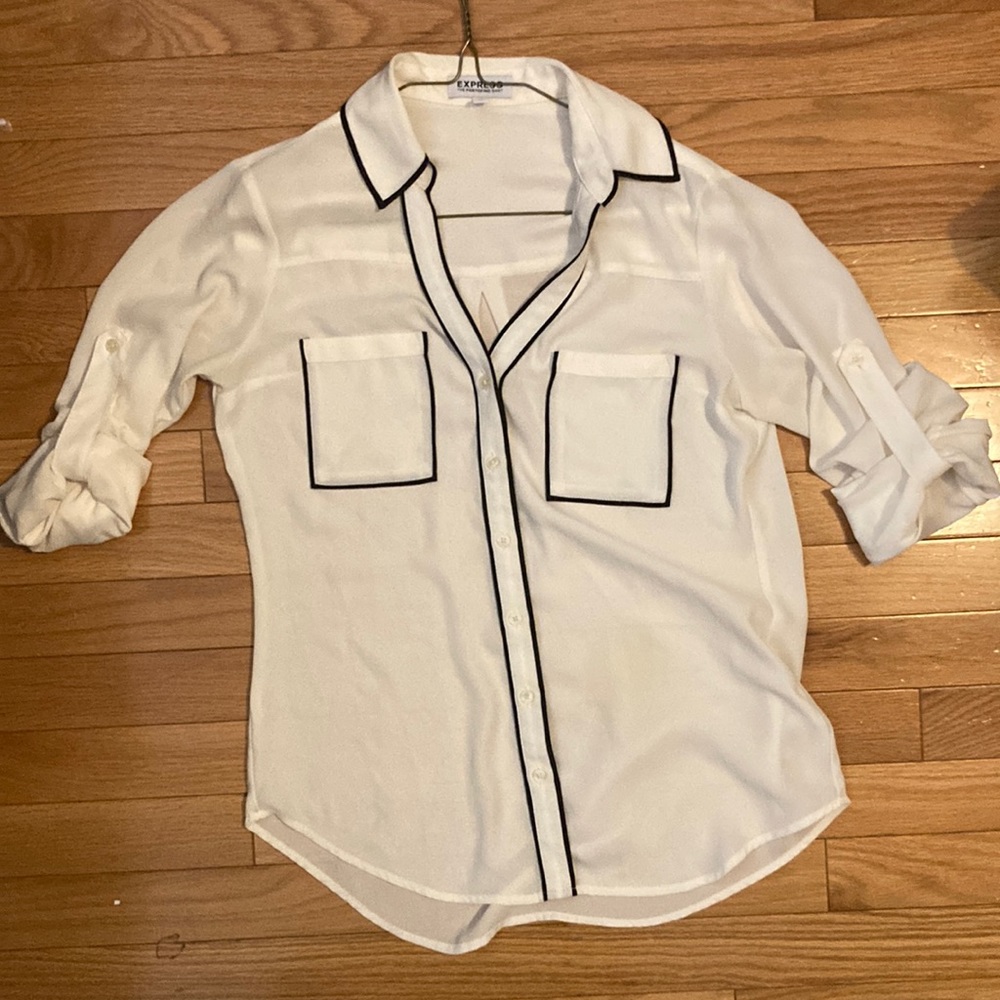 Express nylon portofino button up shirt